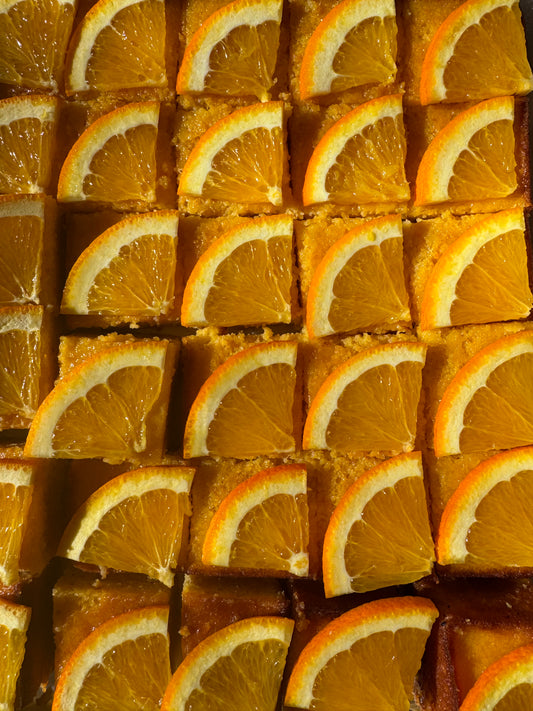 Flourless Mandarin Slab Cake