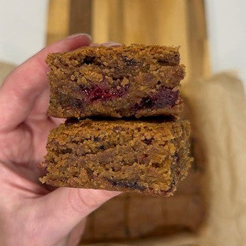 Roasted Berry Blondies